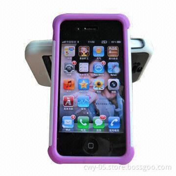 New Design Case for iPhone, Available in Orange Color, Made of 100% Silicone and Plastic